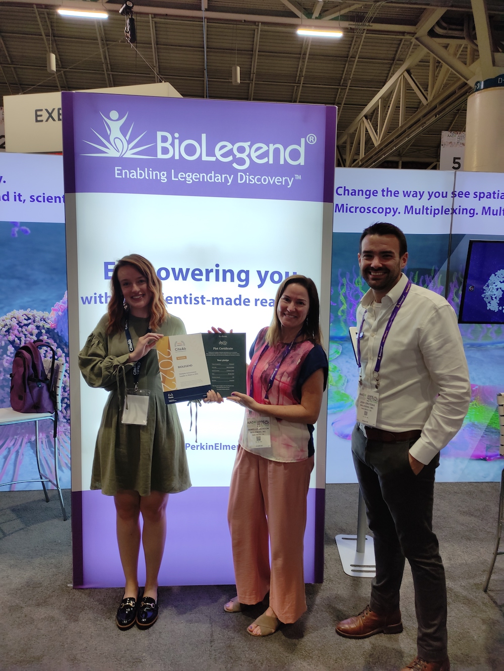 BioLegend receiving their award