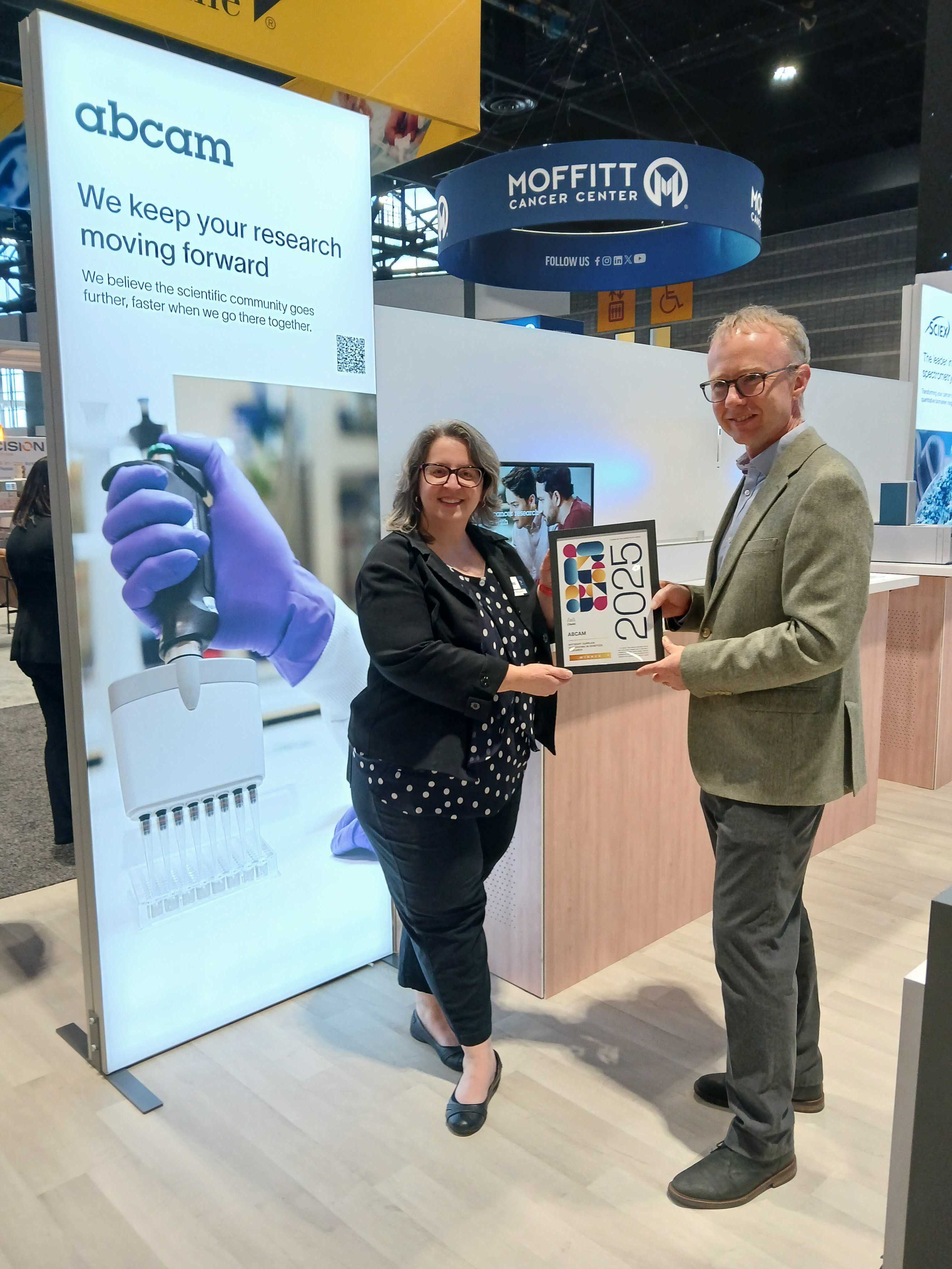 Abcam receiving their award