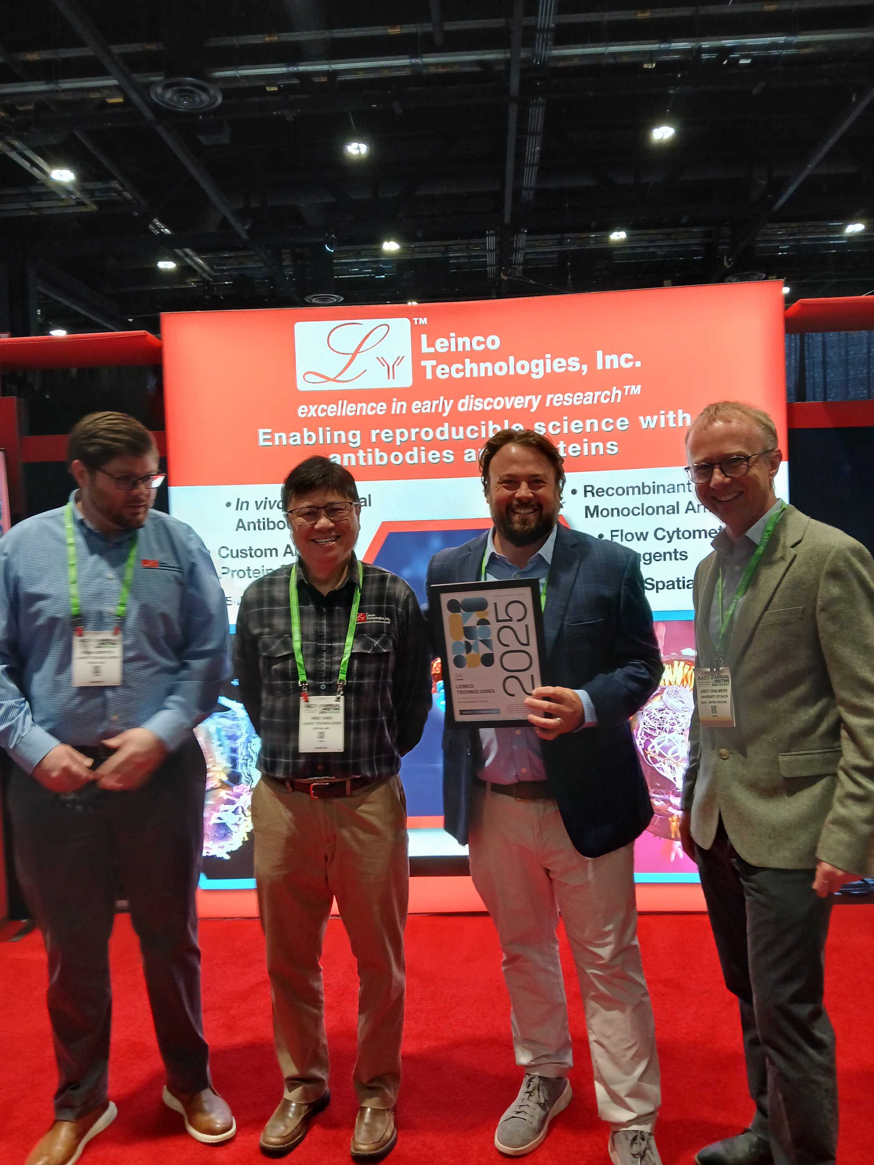 Leinco receiving their award