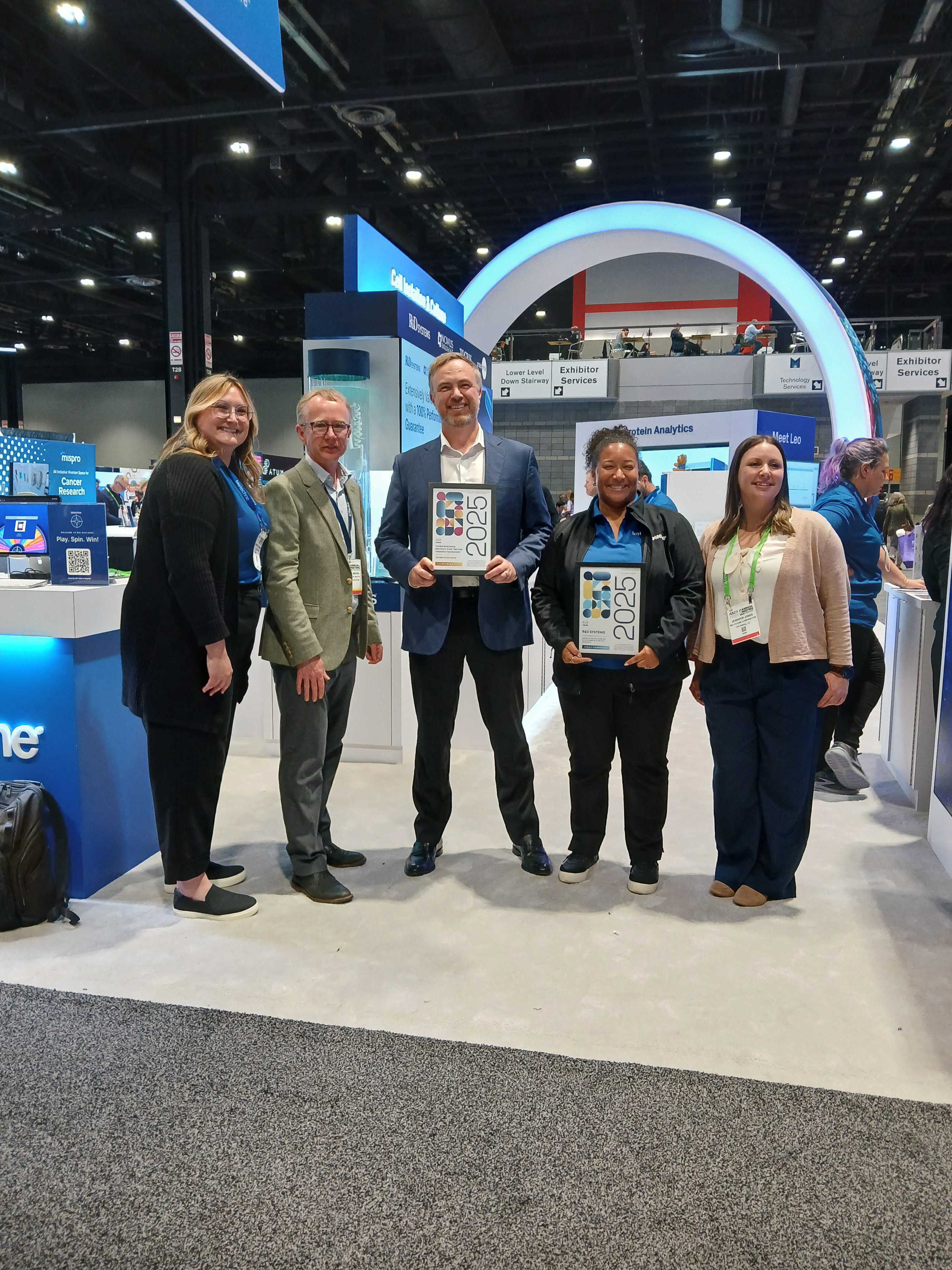 R&D Systems receiving their award